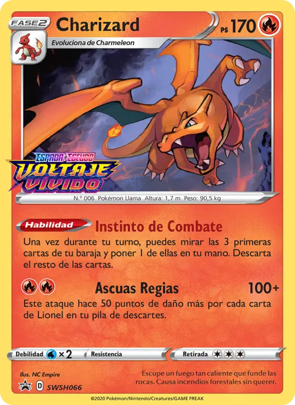 Charizard, Cartas de promoción ESES No. SWSH066