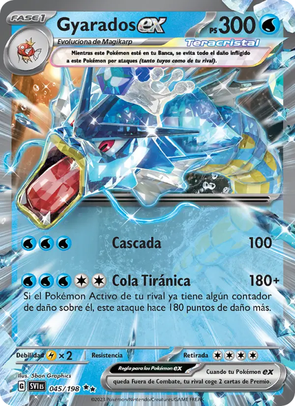 Gyarados ex, Escarlata y Púrpura Nº 045