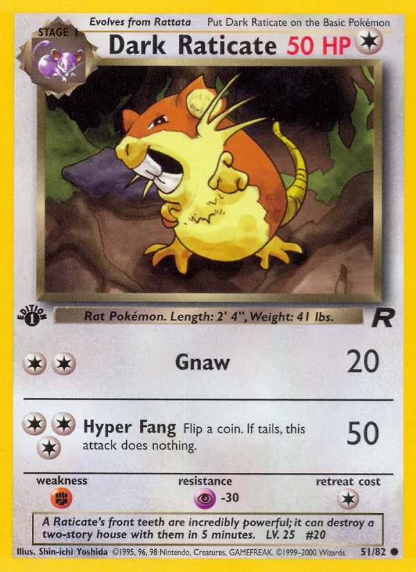 Dark Raticate, Team Rocket No. 51