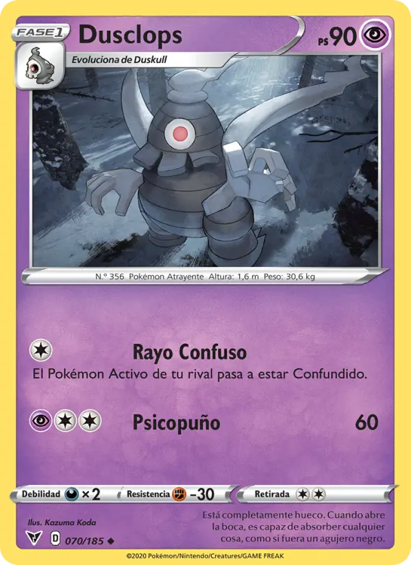 Dusclops, Voltaje Vívido Nº 70