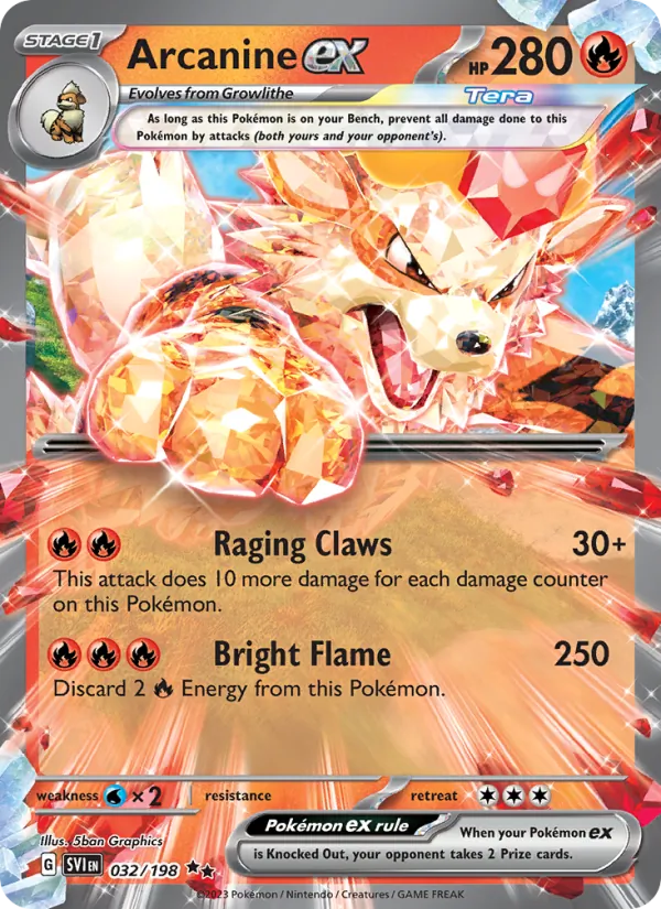 Arcanine ex, Scarlet & Violet Nº 032