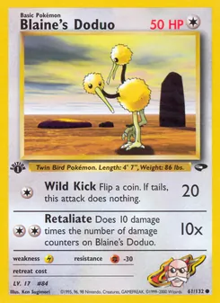 Blaine's Doduo, Gym Challenge No. 61 Normal