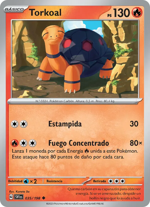 Torkoal, Escarlata y Púrpura No. 035
