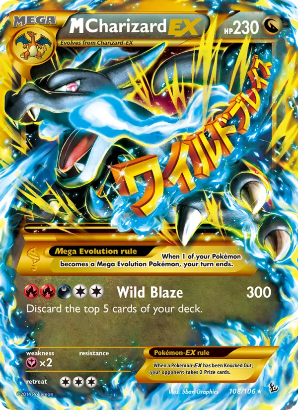 M Charizard EX, Flashfire Nº 108