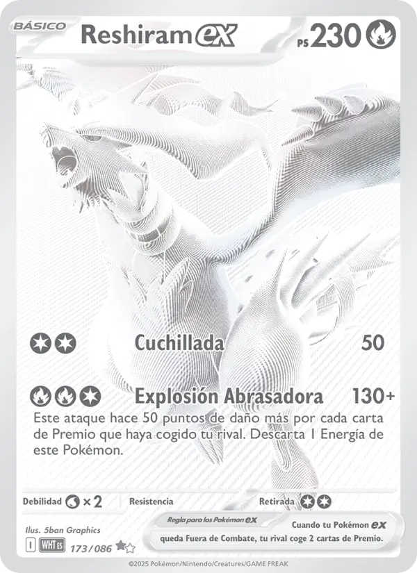 Reshiram ex, Llama Blanca No. 173