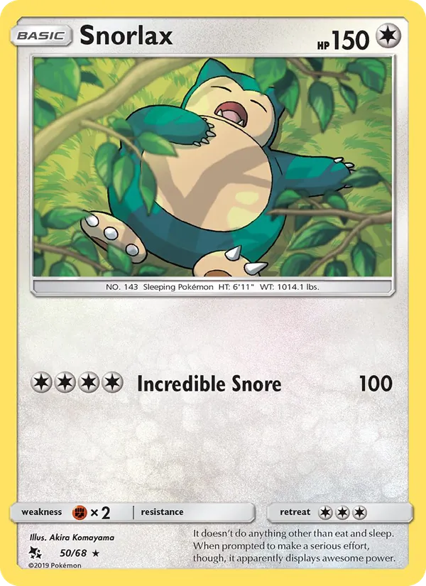 Snorlax, Hidden Fates No. 50