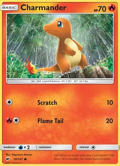 Charmander, Burning Shadows Nº 18 Normal
