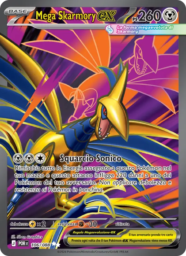 Mega Skarmory-ex, Equilibrio Perfetto Nº 106