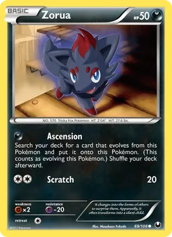 Zorua, Dark Explorers No. 69 Normal