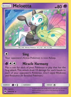 Meloetta, Lost Thunder No. 104 Normal