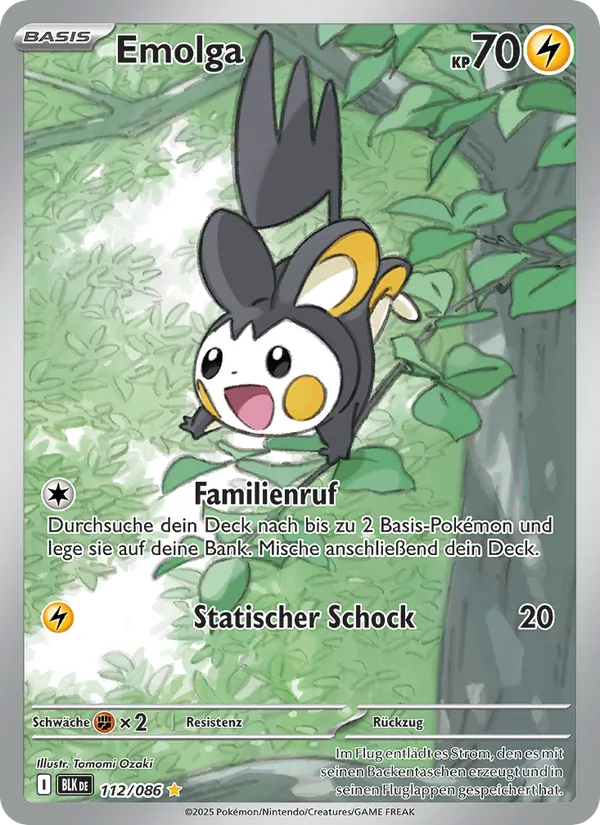 Emolga, Schwarze Blitze No. 112
