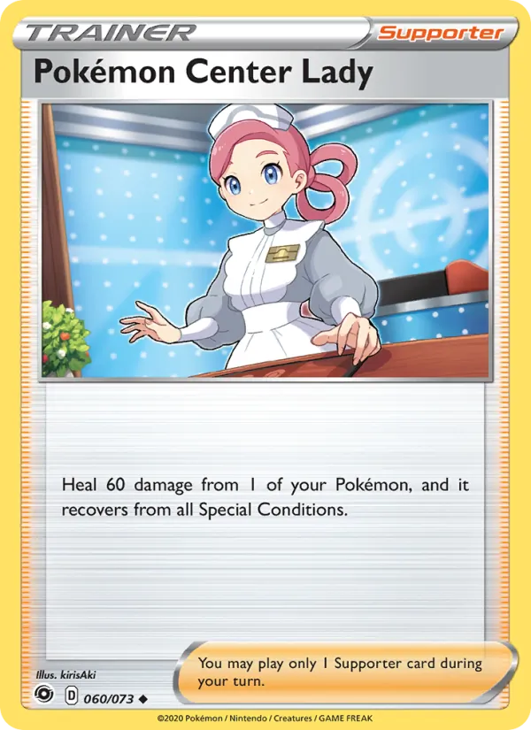 Pokémon Center Lady, Champion's Path Nº 60