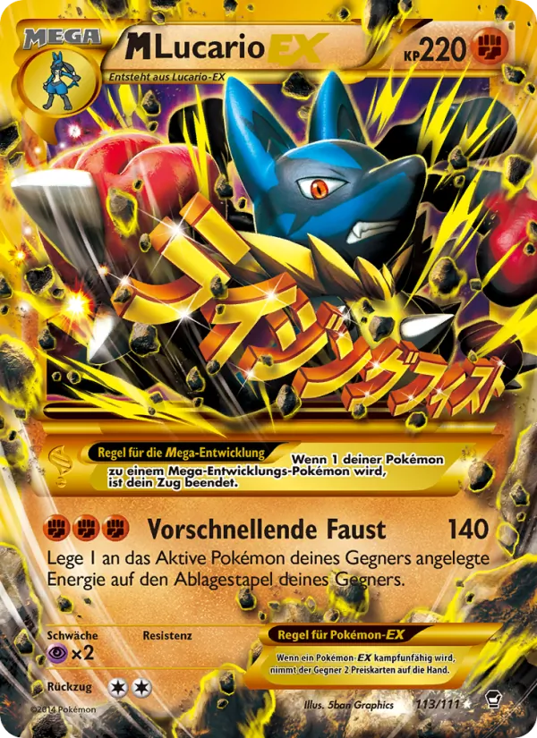 M Lucario EX, Fliegende Fäuste No. 113