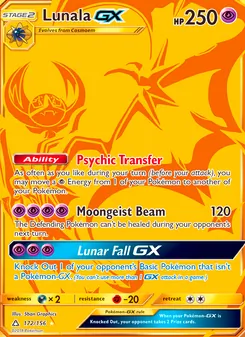 Lunala GX, Ultra Prism Nº 172 Normal