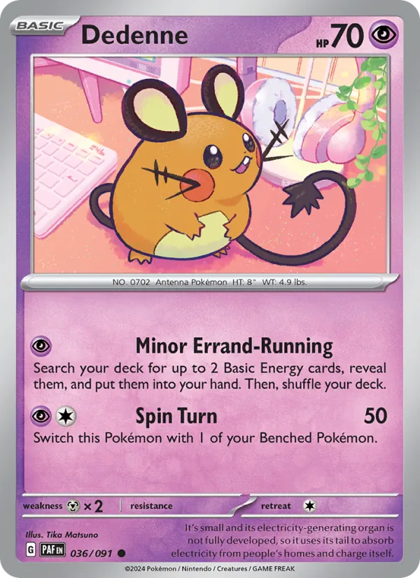 Dedenne, Paldean Fates No. 036