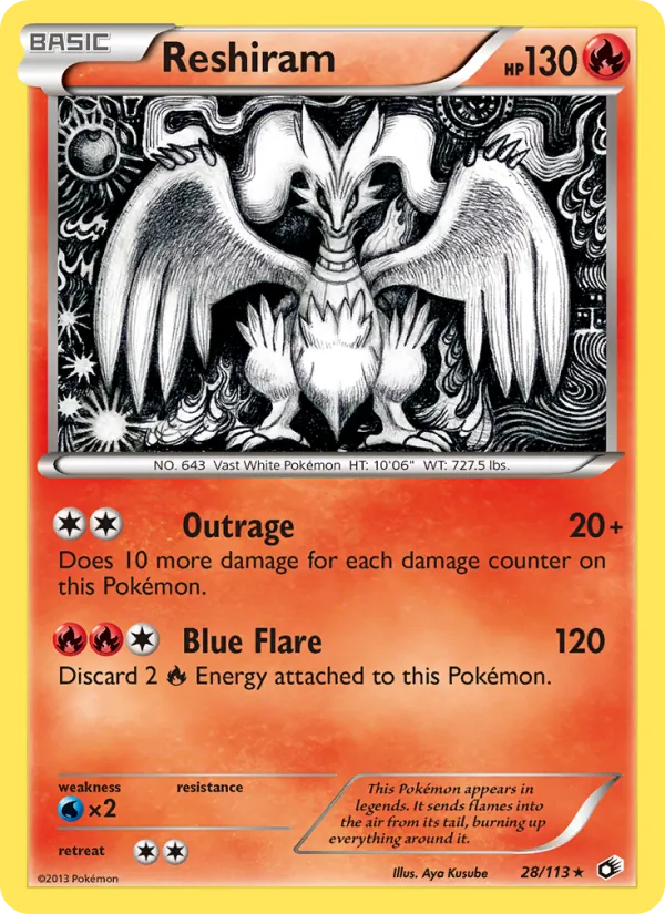 Reshiram, Legendary Treasures Nº 28