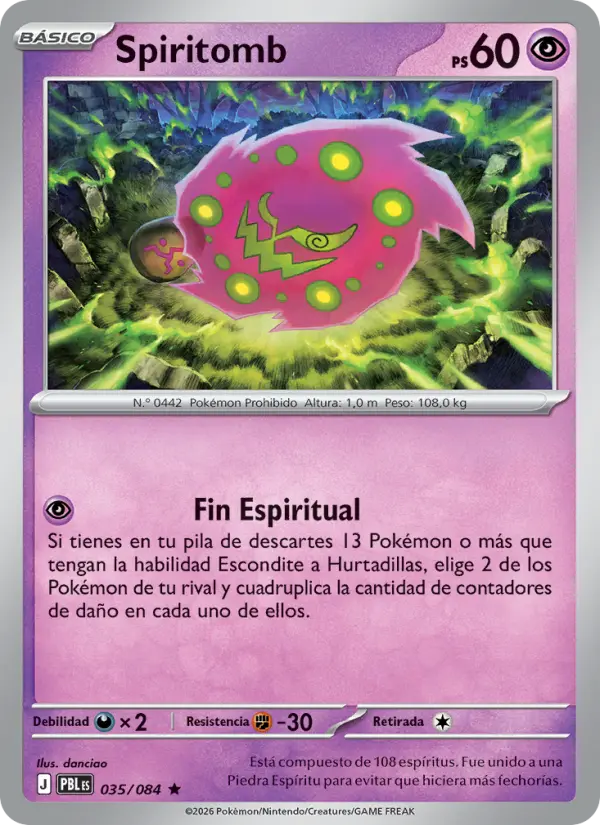 Spiritomb, Oscuridad Absoluta No. 035