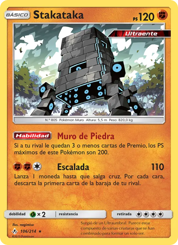 Stakataka, Vínculos Indestructibles No. 106
