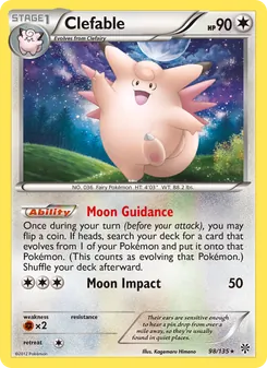 Clefable, Plasma Storm Nº 98 Normal