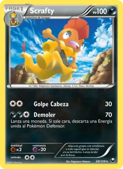 Scrafty, Oscuros Exploradores No. 68 Normal