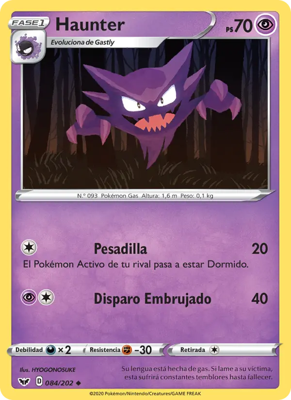 Haunter, Espada y Escudo No. 84