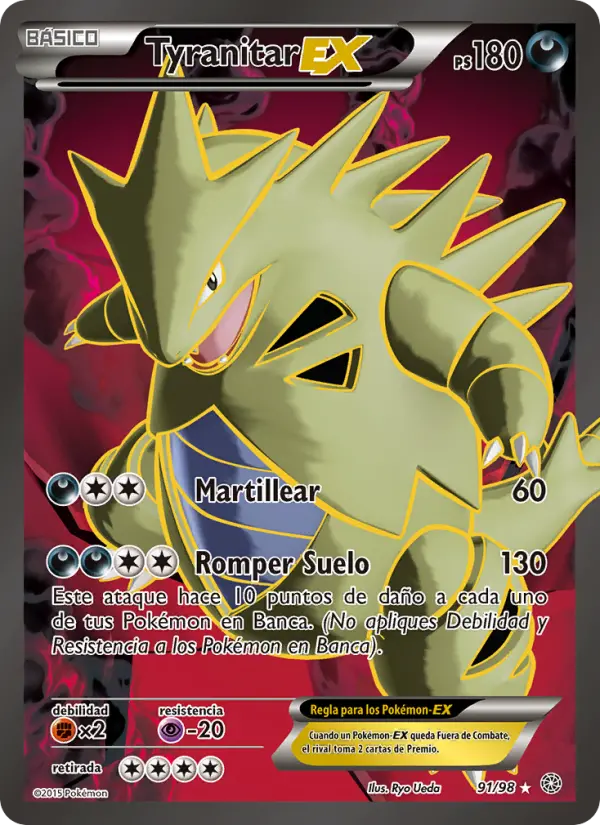 Tyranitar EX, Antiguos Orígenes No. 91