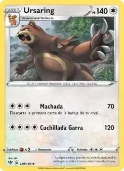 Ursaring, Oscuridad Incandescente Nº 139 Normal