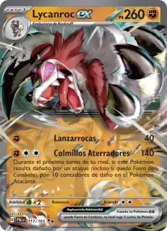 Lycanroc ex, Evoluciones en Paldea No. 117 Holo