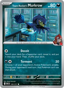 Team Rocket's Murkrow, Ascended Heroes Nº 126 Normal