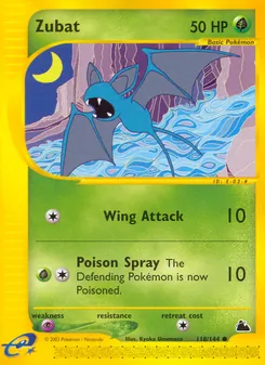 Zubat, Skyridge Nº 118 Normal