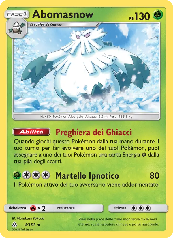Abomasnow, Apocalisse Di Luce Nº 4