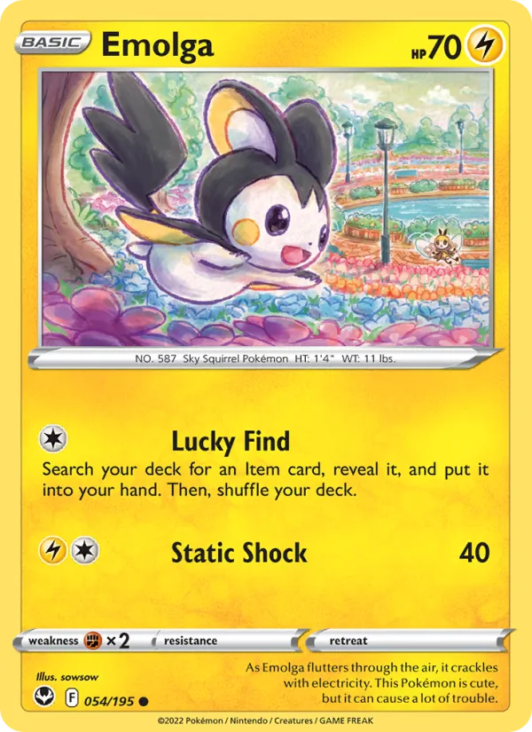 Emolga, Silver Tempest Nº 054