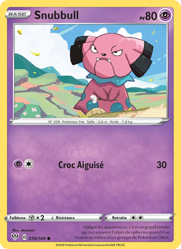 Snubbull, Ténèbres Embrasées Nº 70