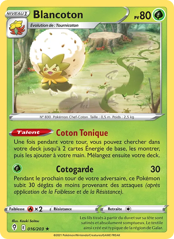 Blancoton, Évolution Céleste No. 16