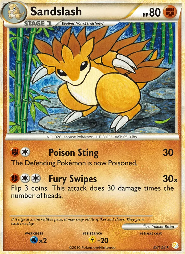 Sandslash, HeartGold SoulSilver No. 29