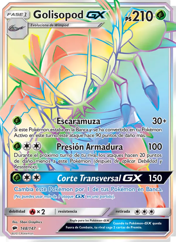 Golisopod GX, Sombras Ardientes Nº 148