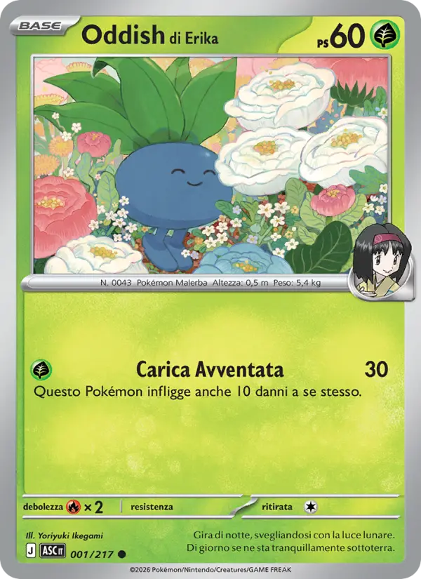 Oddish di Erika, Ascesa Eroica No. 001
