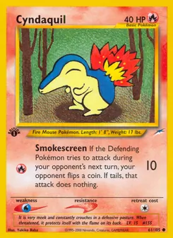 Cyndaquil, Neo Destiny Nº 61 Normal