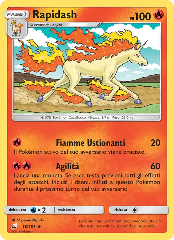 Rapidash, Gioco di Squadra Nº 18