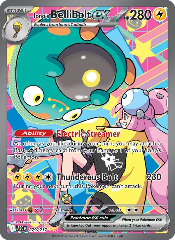 Iono's Bellibolt ex, Ascended Heroes No. 279