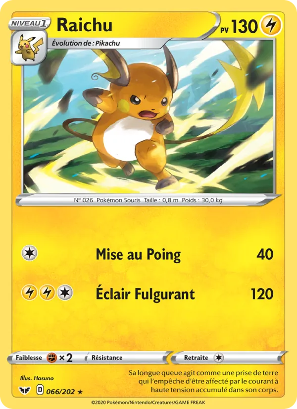Raichu, Épée et Bouclier Nº 66