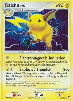 Raichu, Mysterious Treasures No. 15 Holo