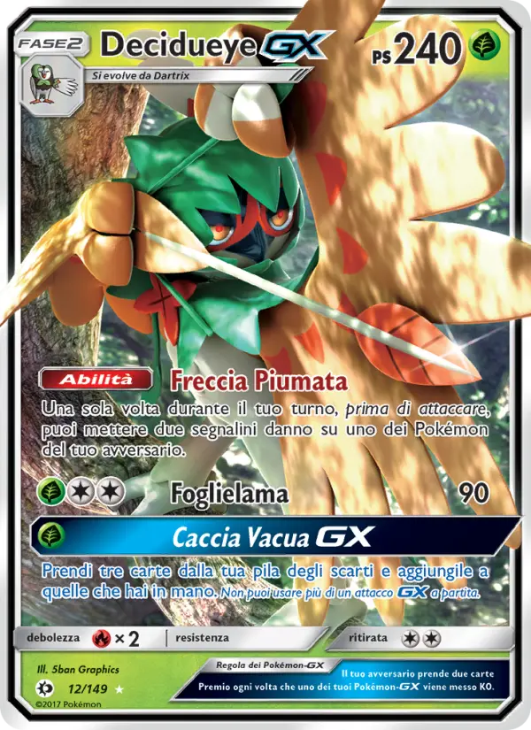 Decidueye GX, Sole e Luna No. 12
