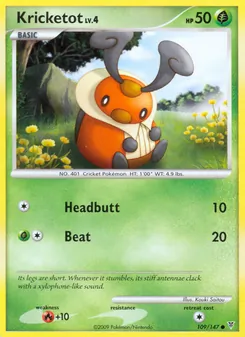 Kricketot, Supreme Victors No. 109 Reverse
