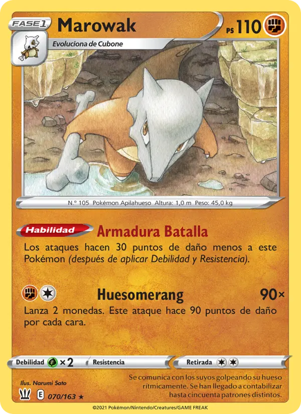 Marowak, Estilos de Combate No. 70