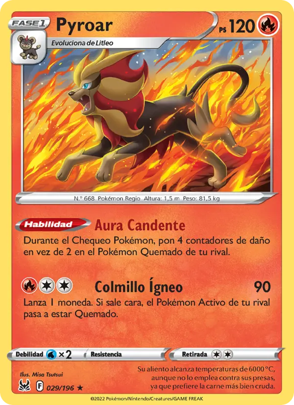 Pyroar, Origen Perdido Nº 029