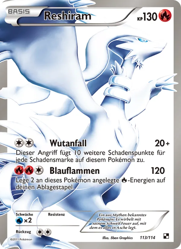 Reshiram, Schwarz & Weiß Nº 113