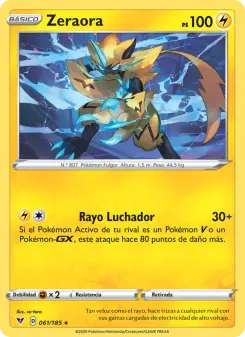 Zeraora, Voltaje Vívido Nº 61 Reverse