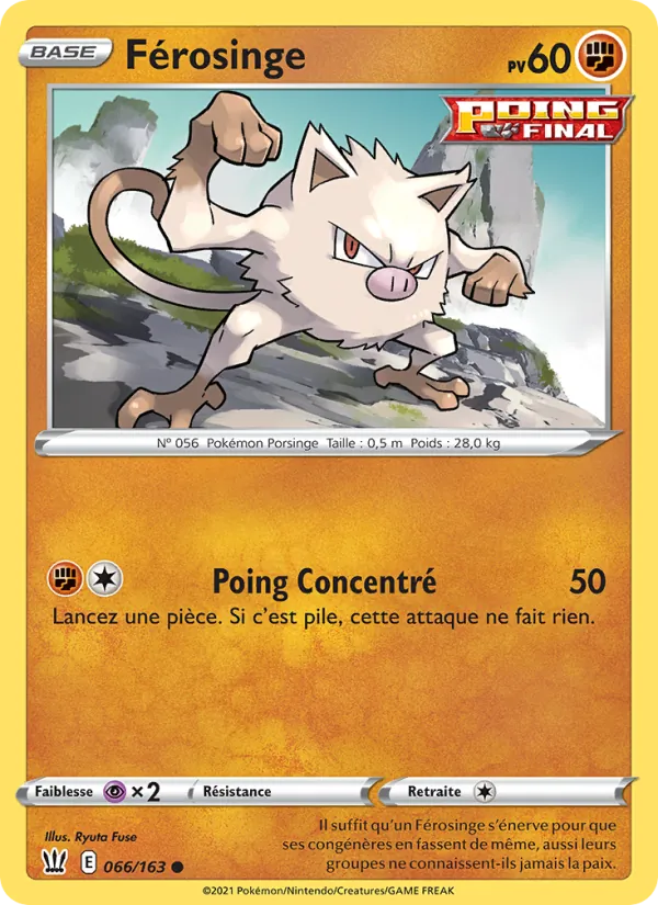 Férosinge, Styles de combat Nº 66