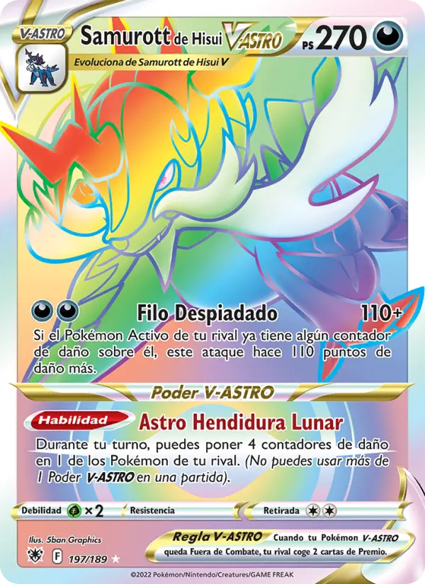 Samurott de Hisui V-ASTRO, Resplandor Astral No. 197